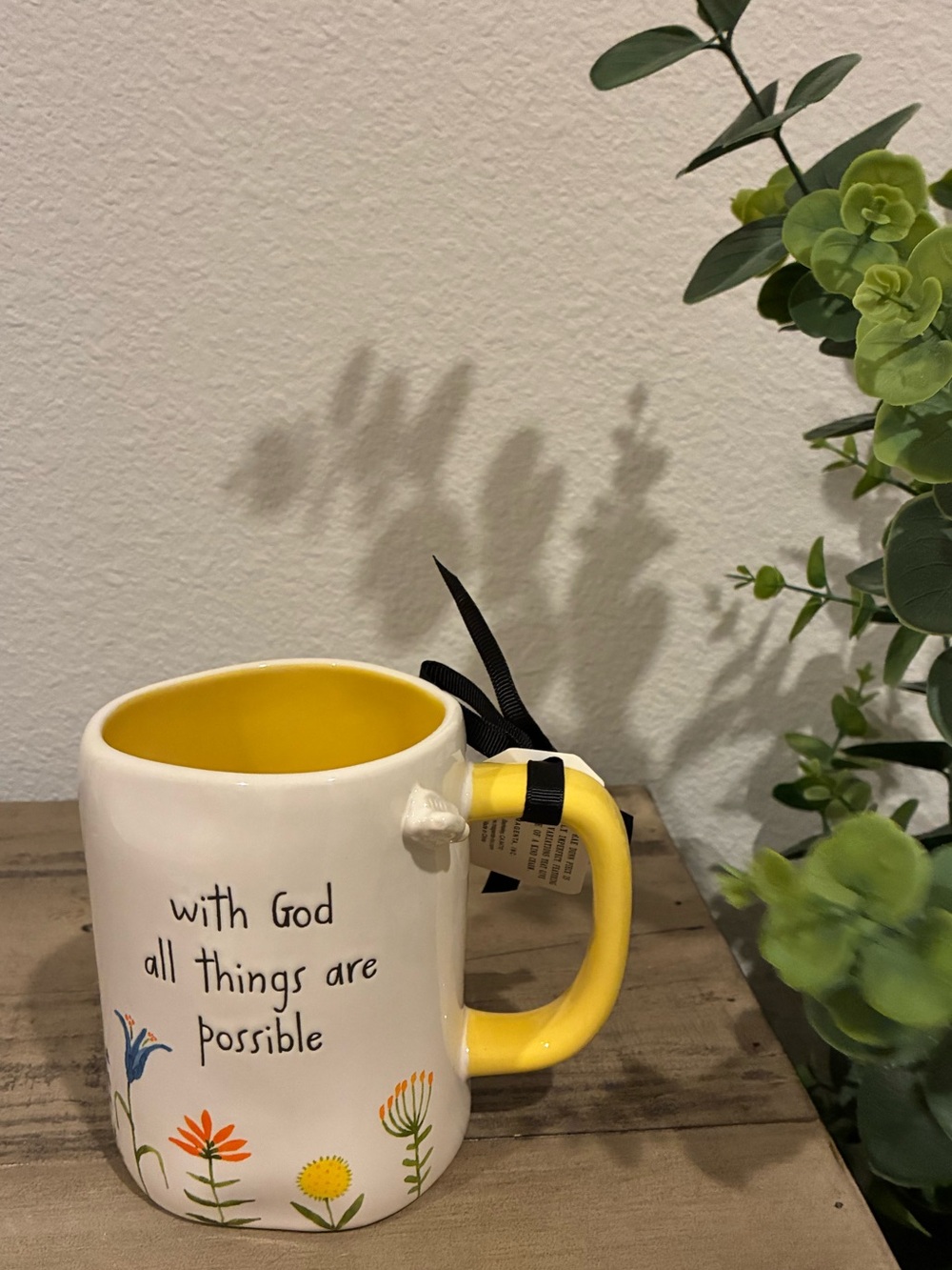 Rae Dunn “with God all things are possible” mug.